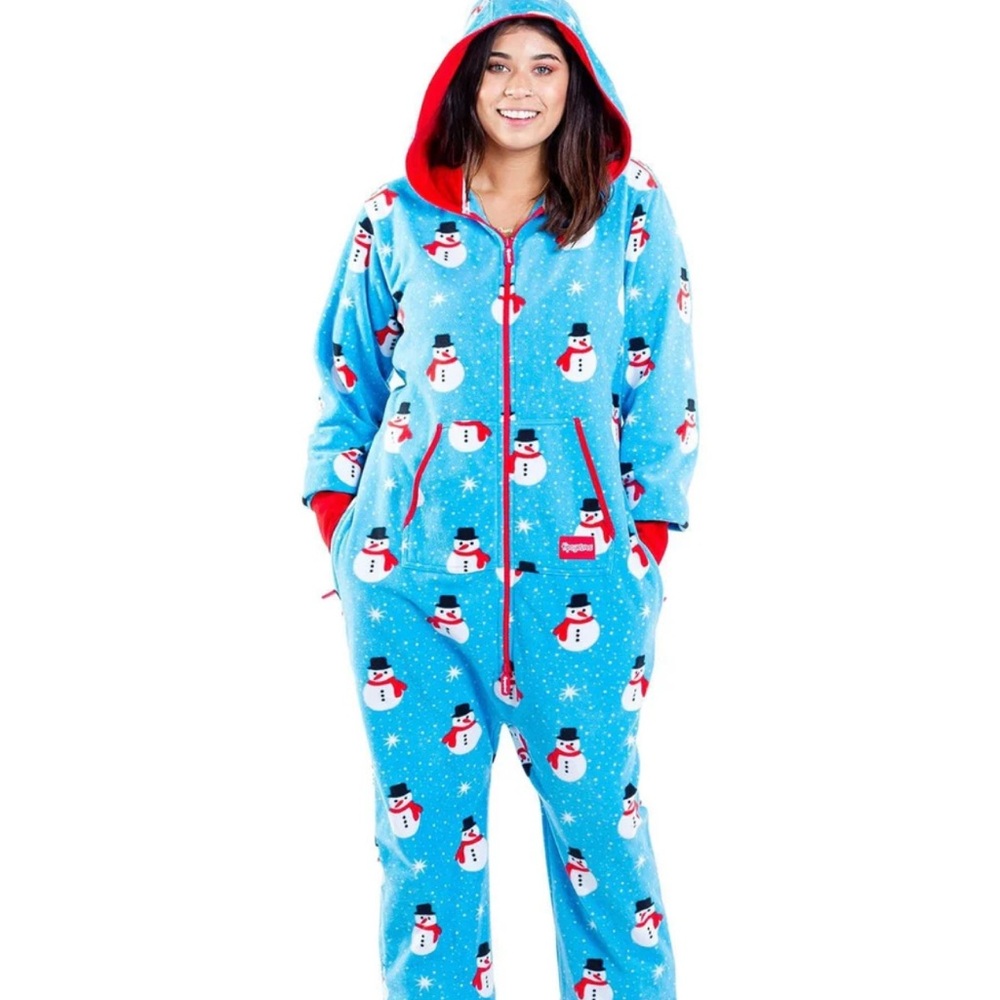 Women Tispy Elves SNOWMAN IS AN ISLAND JUMPSUIT medium